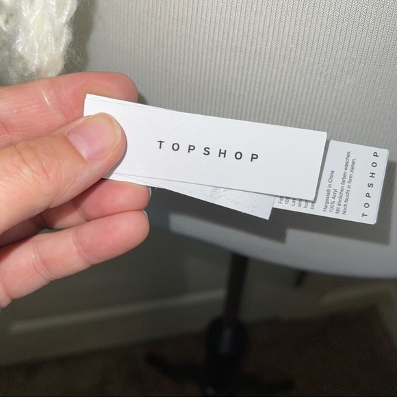 NEW Topshop Chunky Knit Scarf Gray Lime Ivory - Picture 6 of 12